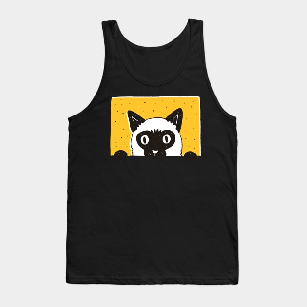 Peeking Cat Tank Top by LR_Collections